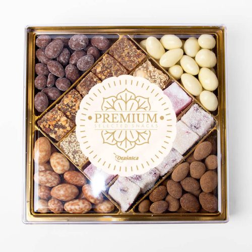 Poklon GOLD white square Sweet mix